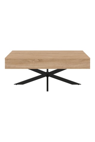 Table basse relevable Spider - Imitation bois et noir