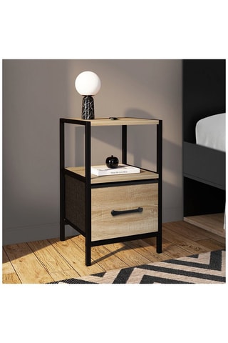 2 tables de chevet 1 tiroir Iris - 30 x 50 x 30 cm