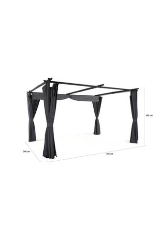 Pergola Marina - 3,95 x 2,2 x 2,9 m - Noir