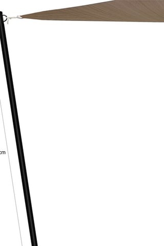 2 poteaux extérieurs pour voile d'ombrage - 220 x 12 x 12 cm