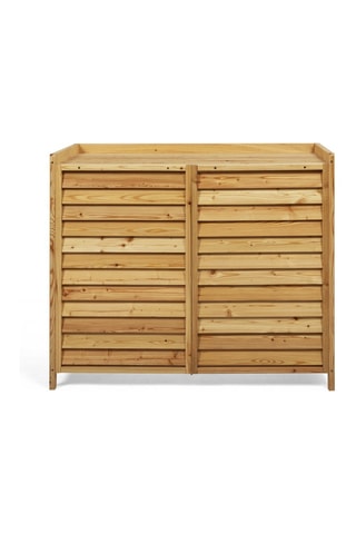 Cache climatisation extérieur en bois