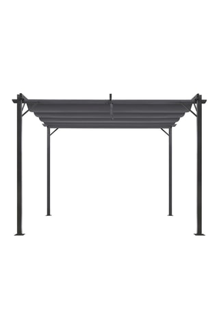 Pergola Marina en acier et toit rétractable gris 3x4m 