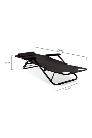 2 fauteuils de jardin Relax - 145 x 61 x 86 cm / 178 x 61 x 33 cm