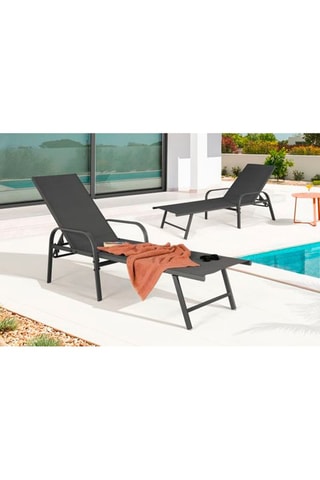 2 chaises longues - 185 x 58 x 50 cm