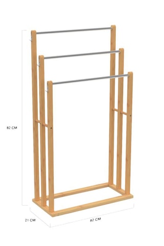 Porte-serviettes Maya 3 niveaux en bambou - Naturel