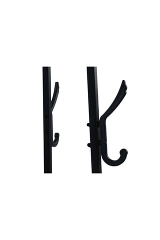 Porte-manteau Elize - Noir et imitation bois