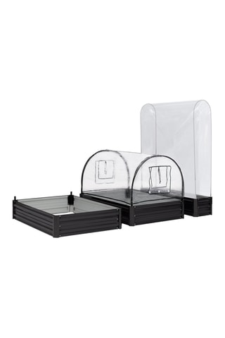 Ensemble carrés et serres de potager