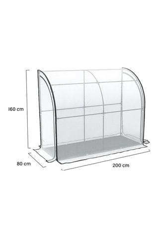 Serre d'hivernale murale à adosser - 200 x 80 x 160 cm