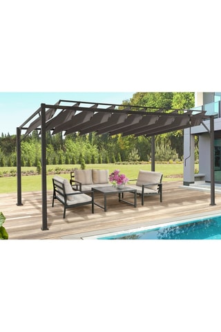Pergola Venice toit lames orientables 3x4m gris