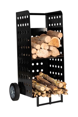 Porte-bûches à roulettes - 40 x 40 x 100,5 cm