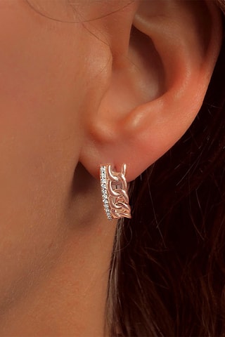 Boucles d'oreilles - Argent plaqué or rose