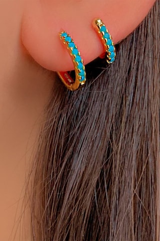 Créoles Argent doré à l'or jaune