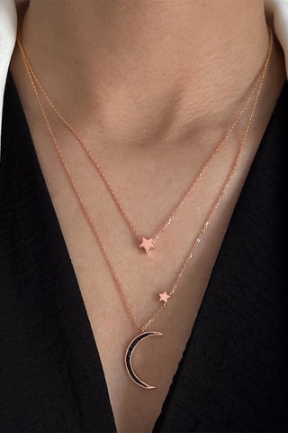 Collar - Plata bañada en oro fino rosa