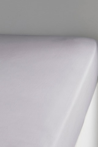 Drap-housse en percale de coton 78 fils/cm² Prestige - Acier - Bonnet 30 cm