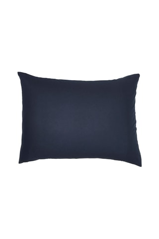 Taie d'oreiller en coton 57 fils Essential
 - Bleu marine
