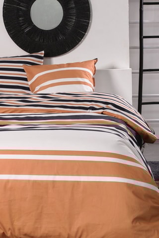 Parure de couette en coton - 57 fils/cm² - Orange