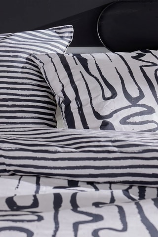 Parure de couette réversible en coton - 57 fils/cm² - Blanc