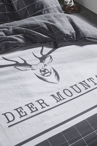 Parure de couette en coton 57 fils/cm² - Gris