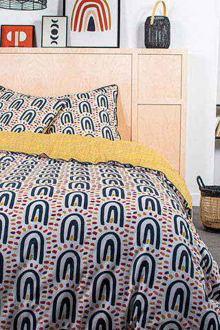 Parure de couette en coton 57 fils/cm² - Jaune