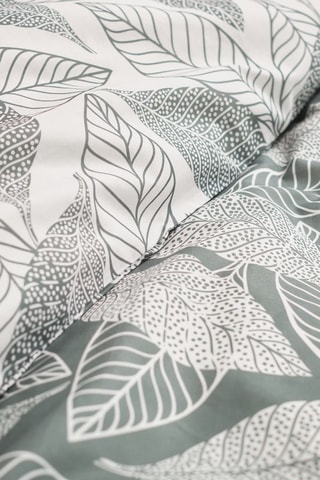 Parure de couette en coton Flanelle - Gris et écru