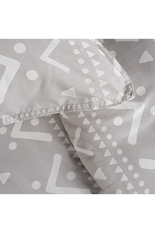 Parure de couette en coton 57 fils/cm² Sunshine - Ecru et taupe