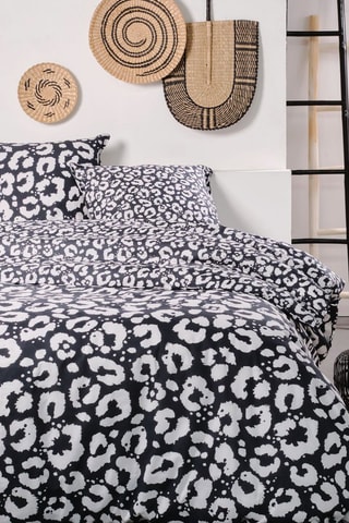 Parure de couette en coton 57 fils/cm² - Noir