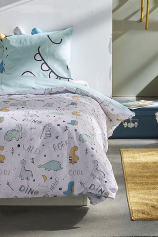 Parure de couette en coton 57 fils/cm² Happy - Blanc