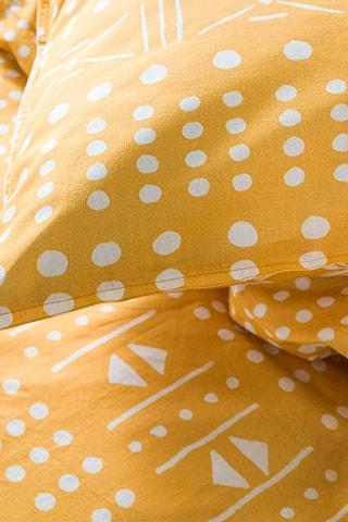 Parure de couette en coton 57 fils/cm² Sunshine - Jaune et blanc