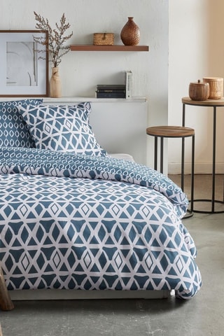 Parure de couette réversible Crazy - Bleu