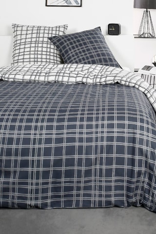 Parure de couette en coton Sunshine - Noir et blanc