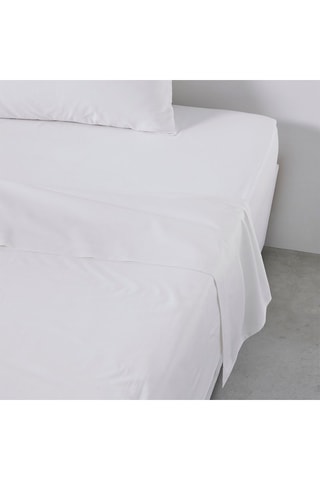 Drap plat en coton  Today Essential - Craie