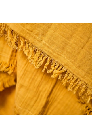 Plaid en gaze de coton 135 g/m² Ocre - 150 x 200 cm