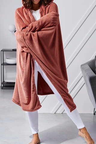 Plaid à capuche Terracotta - 115 x 165 cm