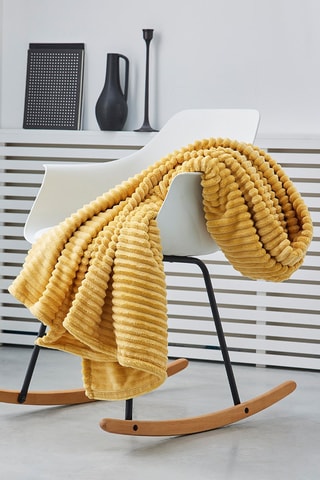 Plaid XL Essential Ribbed Ocre - 150 x 200 cm