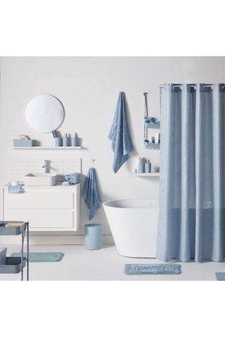 6 serviettes de bain - Bleu - 50 x 130 cm