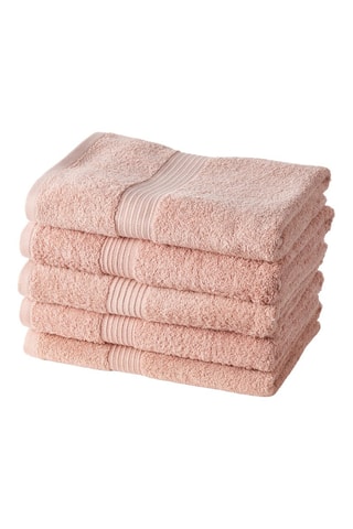 5 draps de douche Essential - Rose - 70 x 130 cm