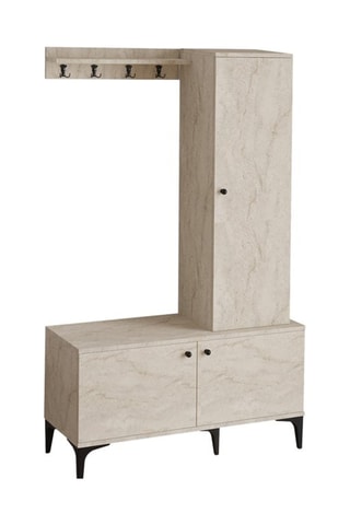 Meuble d'entrée 3 portes Lex - 110 x 175 x 40 cm