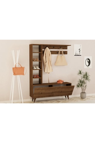 Meuble d'entrée 2 abbatants - 120 x 161,8 x 35 cm