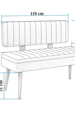 Ensemble de salle à manger Vina - 6 places - 130/165 x 76 x 80 cm