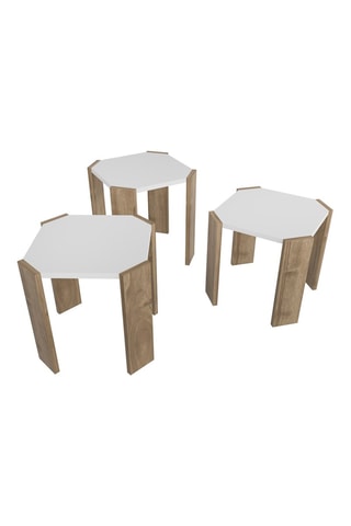 3 tables gigognes Lori - 44,5 x 41 x 44,5 cm