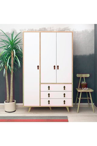 Armoire 3 portes et 3 tiroirs - 120 x 187 x 52 cm