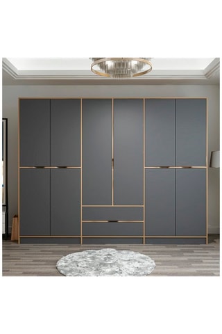 Armoire 10 portes Elina - 277 x 208 x 52 cm