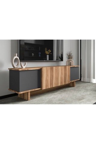 Meuble TV 4 portes Diana - 180 x 50 x 33 cm