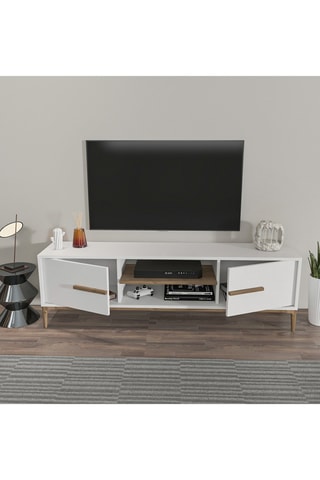 Meuble TV 2 portes Eslem - 120 x 43,6 x 29,6 cm