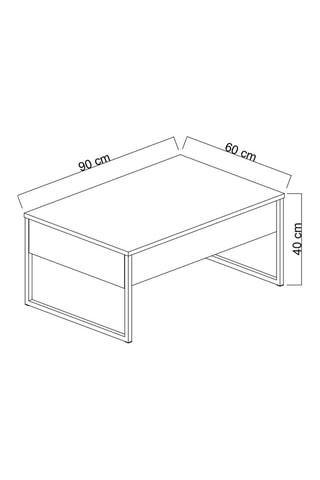 Meuble TV 2 portes et table basse - 180 x 50 x 30 cm et 90 x 40 x 60 cm