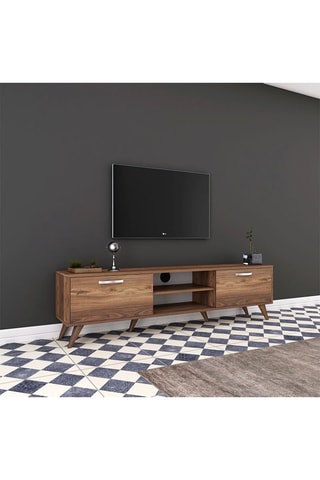 Meuble TV 2 abattants - 180 x 48,6 x 35 cm