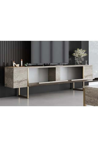 Meuble TV 2 abattants - 180 x 50 x 30 cm