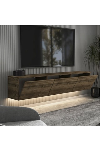 Meuble TV 3 abattants - 160 x 32 x 35 cm