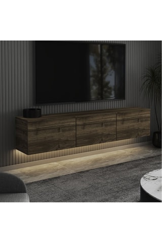 Meuble TV 3 abattants - 160 x 32 x 35 cm