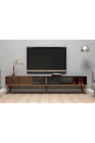 Meuble TV 2 abattants - 180 x 40 x 35 cm